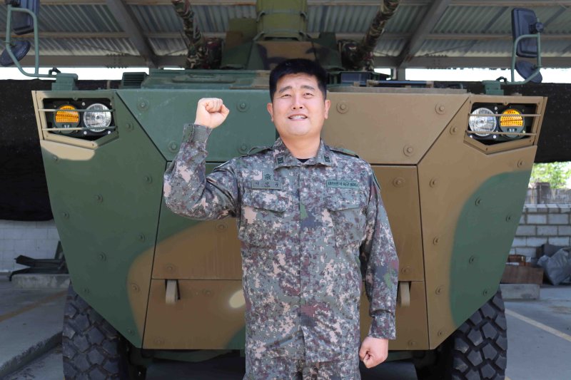 육군 제2군단 방공단에서 행정보급관 이성규 상사.(2군단 제공, 재판매 및 DB금지)