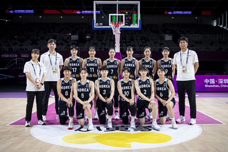 U19 라이트닝 바카라 사이트 월드컵에 나서는 대표팀. (대한민국농구협회 제공)