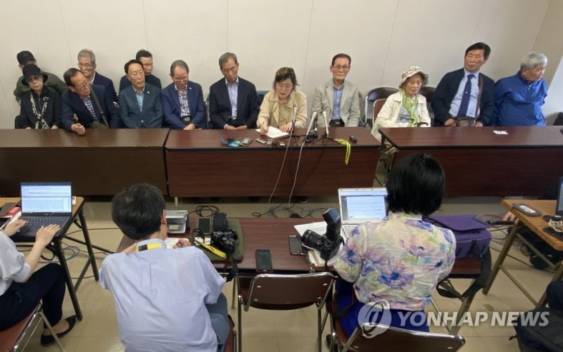 2023년 히로시마 찾은 한국인 원폭 피해자들 (출처=연합뉴스)
