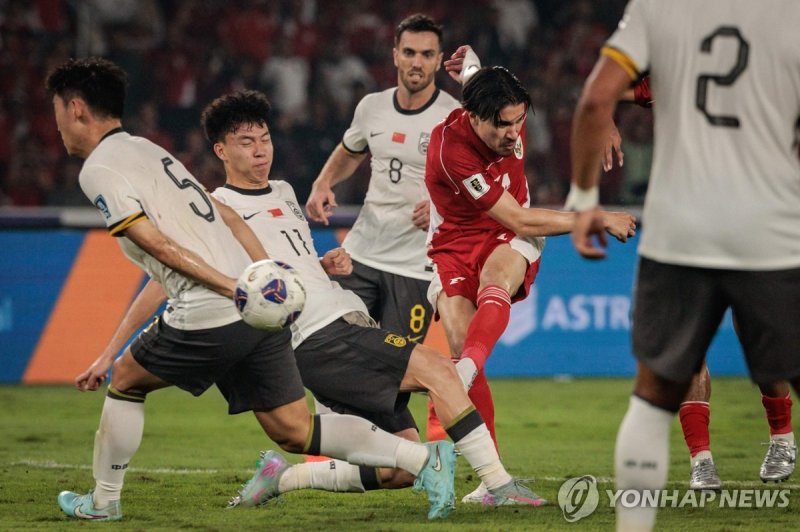 중국과 인도네시아의 경기 모습 (출처=연합뉴스)