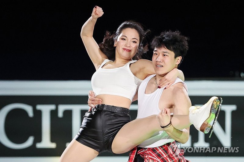 임해나와 권예의 갈라쇼 연기 (출처=연합뉴스)