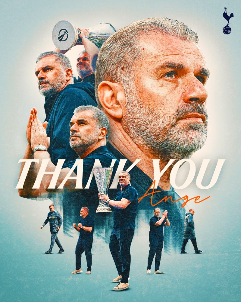 [서울=뉴시스] 잉글랜드 프로축구 프리미어리그(EPL) 토트넘홋스퍼를 떠나는 안지 포스테코글루 감독. (사진=토트넘 홈페이지 캡처) *재판매 및 DB 금지