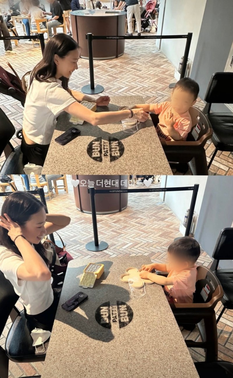 '금융인♥' 손연재, 1세 아들과 백화점 데이트