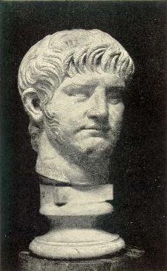 네로 황제 흉상 삽화. (출처: 작자 미상, G. Ferrero, The Women of the Caesars, New York, 1911. Public domain, via Wikimedia Commons)