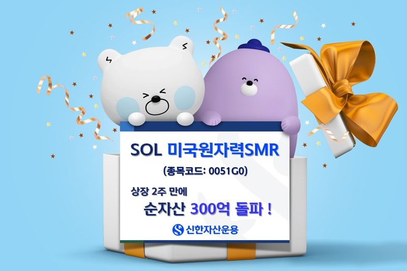 ‘SOL 미국원자력SMR’, 상장 2주만에 순자산 500억원 돌파