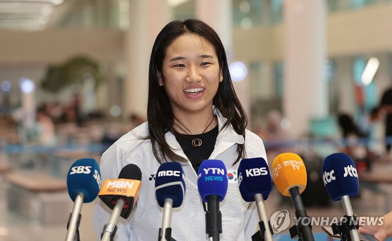 인도네시아오픈 우승 소감 밝히는 안세영 (출처=연합뉴스)