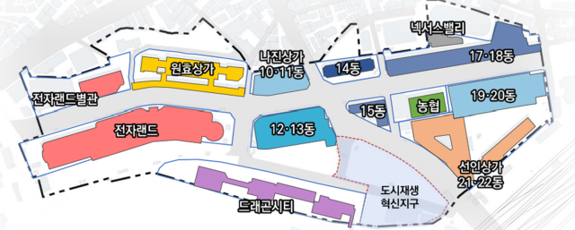 서울 용산구 용산전자바카라 룰 구역별 위치도. 서울시 제공