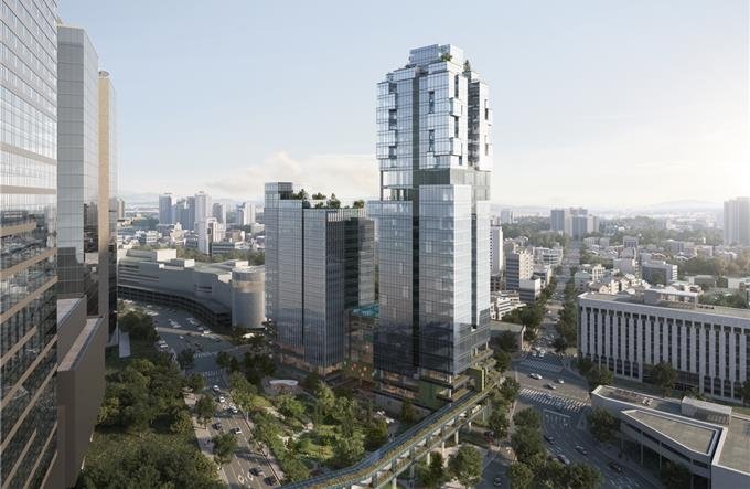 용산전자상가지구 나진12·13동 일대 지구단위 계획구역 조감도 (출처=연합뉴스)