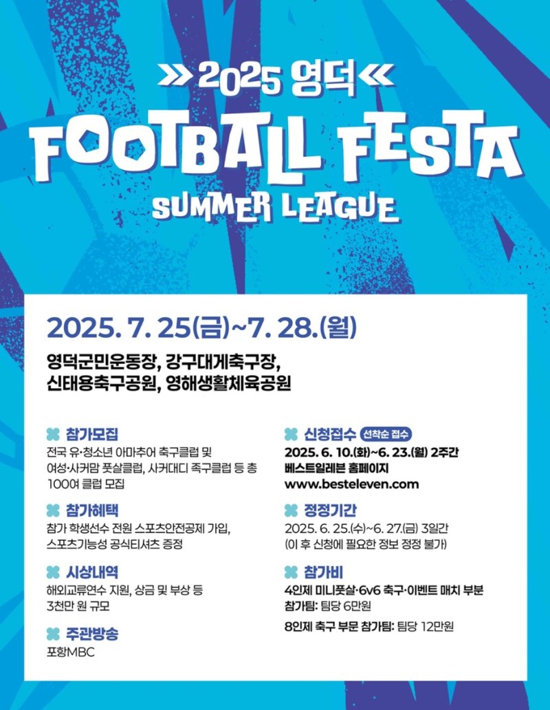 2025 영덕 '풋볼 페스타' 포스터 (출처=연합뉴스)