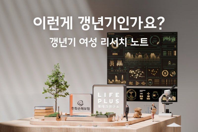 한화손보, 여성 생애 전환기 '갱년기 여성 리서치 노트' 공개/사진제공=한화손보