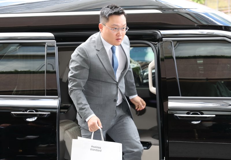 조만호 무신사 대표가 28일 오후 서울 한 호텔에서 열린 빈 자이드 알 나하얀 아랍에미리트(UAE) 대통령과의 간담회에 참석하고 있다. (공동취재) 2024.5.28/뉴스1 ⓒ News1 김민지 기자