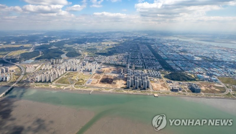 하늘에서 본 시흥 배곧지구 (출처=연합뉴스)