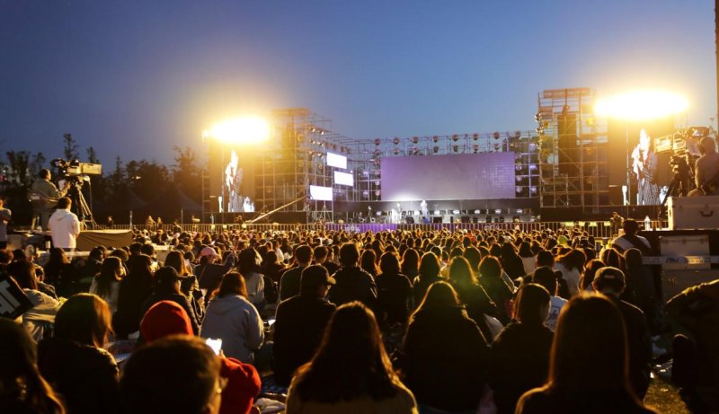 지난해 화명생태공원에서 열린 부산원아시아페스티벌 파크콘서트 현장 모습.