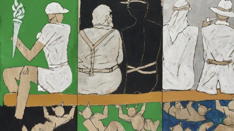 [서울=뉴시스] MF 후세인의 그림 (사진=BBC 갈무리) 2025.06.10 *재판매 및 DB 금지