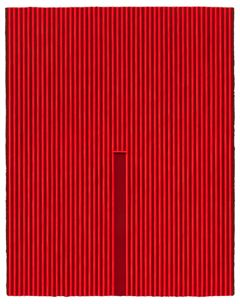 박서보(1931–2023) 〈Écriture No. 230101〉 2023Acrylic on ceramic 91.3 x 72.5 cm © PARKSEOBO FOUNDATION 사진: 박서보 스튜디오 이미지 제공: 국제갤러리 *재판매 및 DB 금지