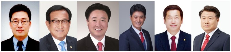 왼쪽부터 김명식 박양규 임영은 이양섭 이재명 장동현.(정당·가나다순)/뉴스1