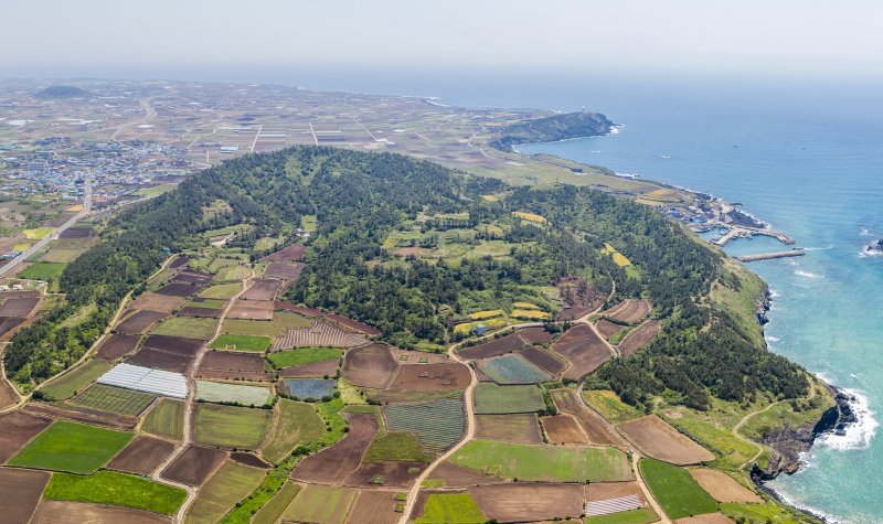 [제주=뉴시스] 제주시 한경면 고산리 당산봉 전경. (사진=제주자연문화유산연구회 제공)