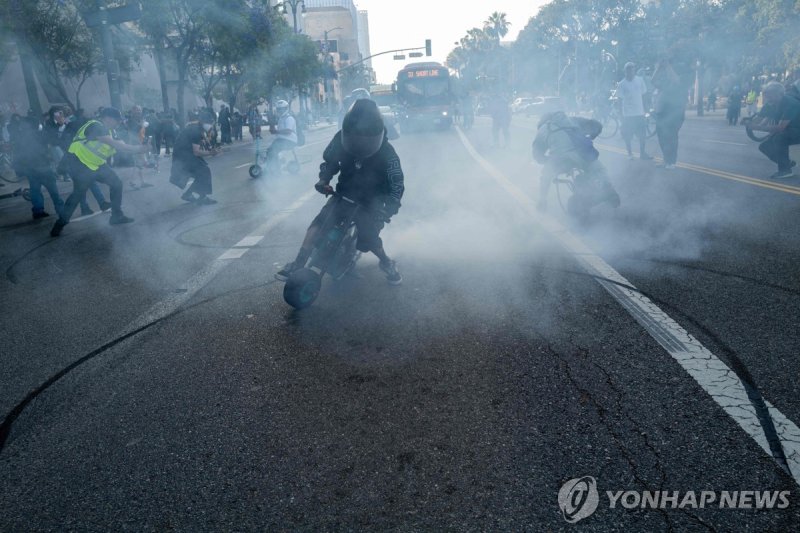 LA 불법이민 단속 반대 시위 (출처=연합뉴스)