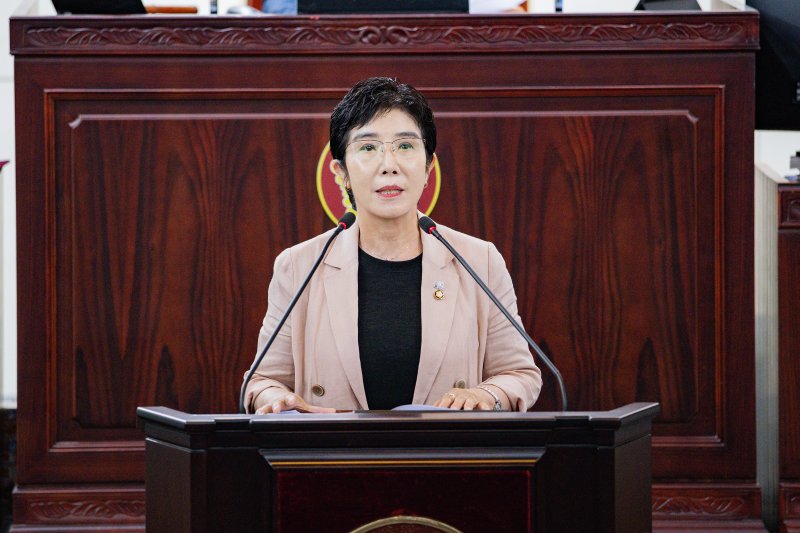 조오순 화성시의원이 5분 발언을 하고 있다.(화성시의회 제공)