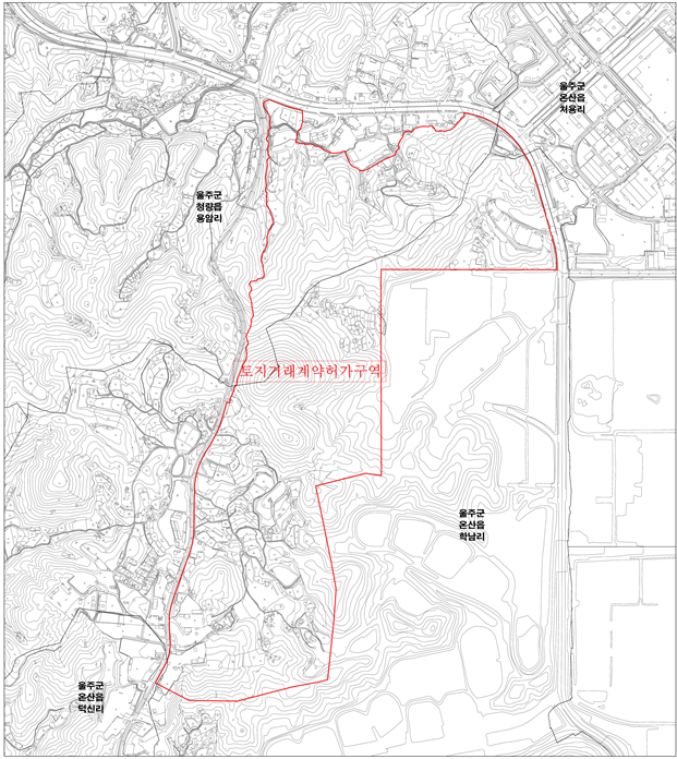 울산 온산국가산단 확장 부지 3년간 토지거래허가구역 지정