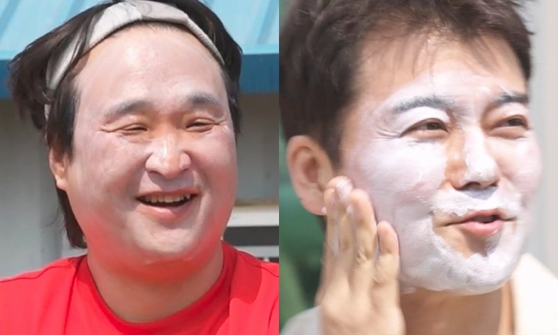 "입맛도 없다" 전현무·구성환, 선크림 범벅…2900평 모심기 도전