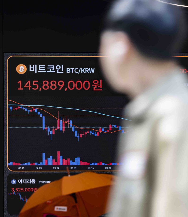 [서울=뉴시스] 김근수 기자 = (기사와 무관한 사진)지난달 12일 서울 강남구 빗썸 고객 라운지 전광판에 시세가 나오고 있다. 2025.05.12. ks@newsis.com