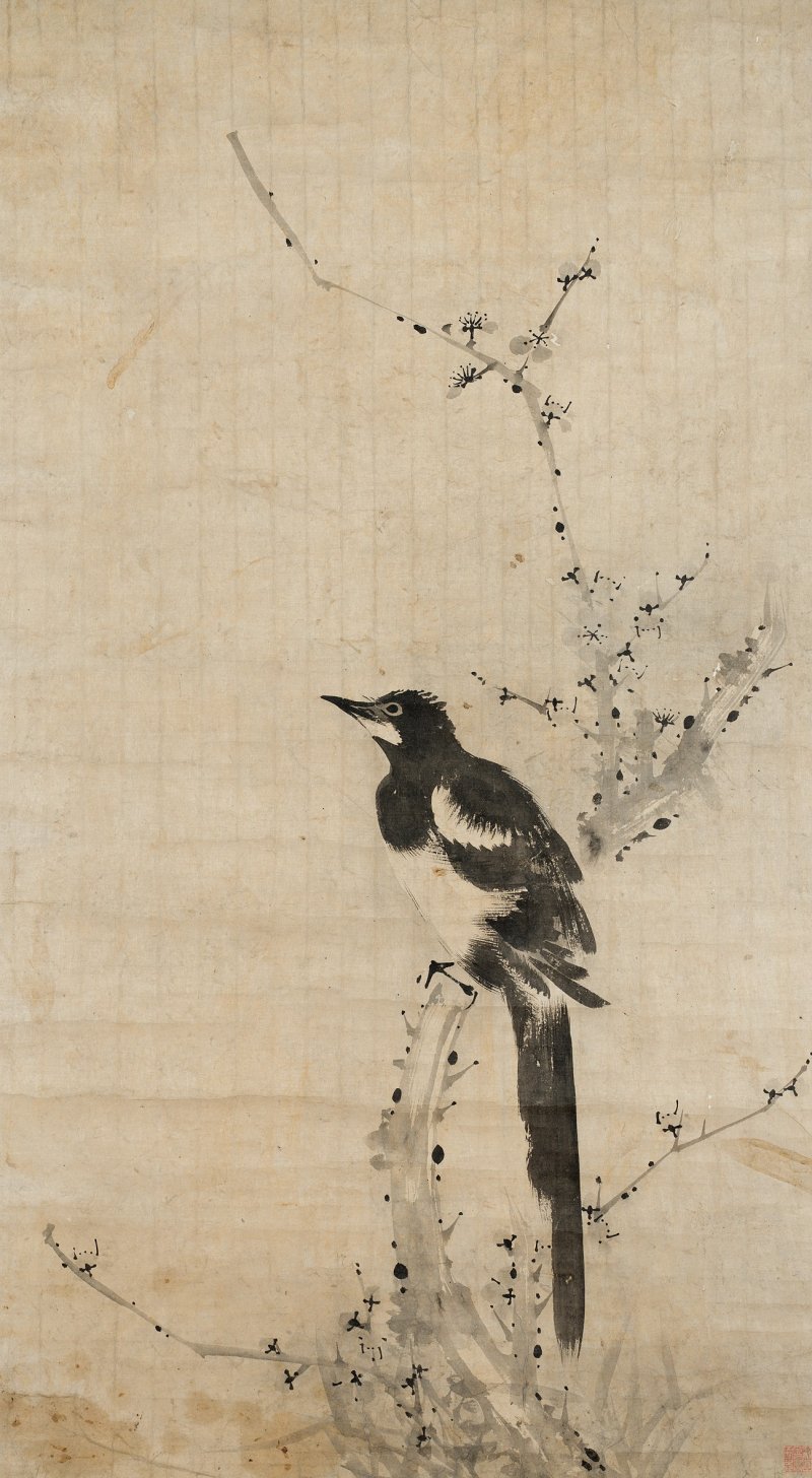 조속(趙涑, 1595~1668)고매서작 조선 17세기, 종이에 먹 100.1×55.7cm, 간송미술문화재단 소장 *재판매 및 DB 금지