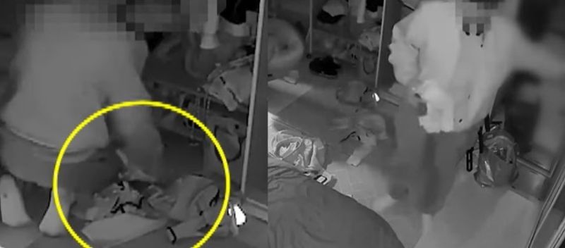 빈집 침입해 女속옷 훔친 男... 귀가 3분 전까지 집안에 있었다 [영상]