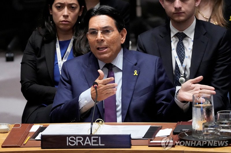 대니 다논 주유엔 이스라엘 대사 (출처=연합뉴스)