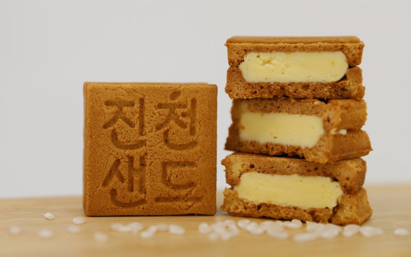 충북 바카라사이트 기가이 출시한 디저트 '진천샌드'.(진천군 제공, 재판매 및 DB금지)/바카라사이트 기가1