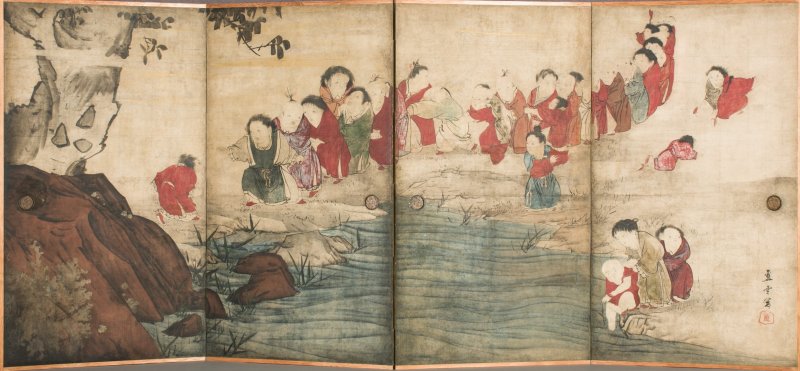 [서울=뉴시스] 나가사와 로세쓰, 당자유도병풍, 에도 시대 18세기 (사진=국립중앙박물관 제공:) 2025.06.16. photo@newsis.com *재판매 및 DB 금지