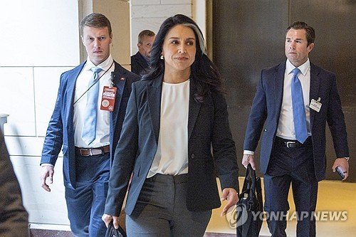 의회 청문회 출석하는 털시 개버드 미 국가정보국장 (출처=연합뉴스)