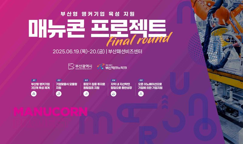 부산 제조업 앵커기업 ‘매뉴콘’ 최종 선정 공개 발표평가