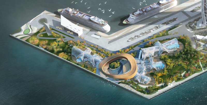 [인천=뉴시스] 인천 연수구 송도국제도시 유럽형 스파 리조트 '테르메' 개발사업 조감도. (사진=Therme group 제공) 2025.06.19. photo@newsis.com