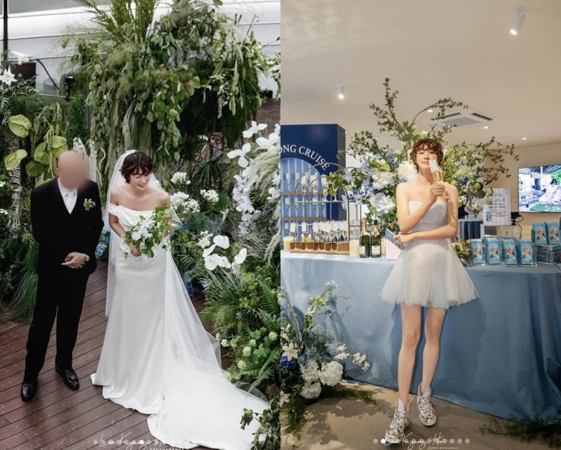 '불륜설 부인' 최여진, 돌싱 김재욱♥과 결혼식 사진 공개