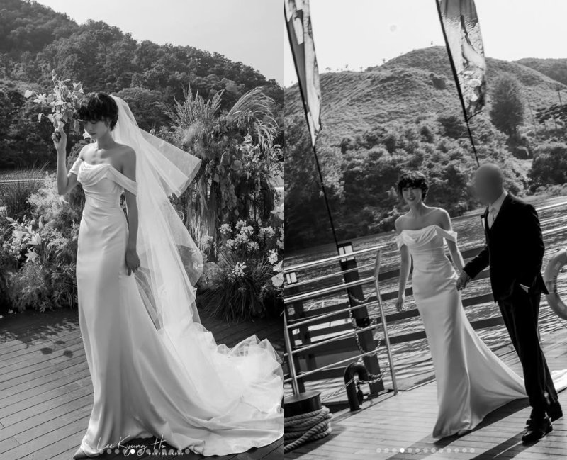 '불륜설 부인' 최여진, 돌싱 김재욱♥과 결혼식 사진 공개