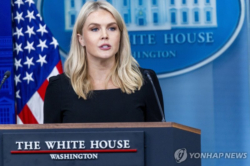 레빗 미국 백악관 대변인 (출처=연합뉴스)