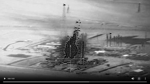 이스라엘군이 공개한 아라크 원전 타격 영상 (출처=연합뉴스)