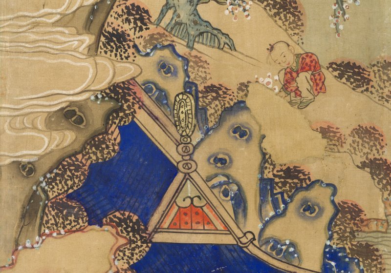 [서울=뉴시스] 백동자도 병풍 보존처리 후 결손 부분 그림바탕과 유사한 새로운 직물로 메움 (사진=국가유산청 제공:) 2025.06.23. photo@newsis.com *재판매 및 DB 금지