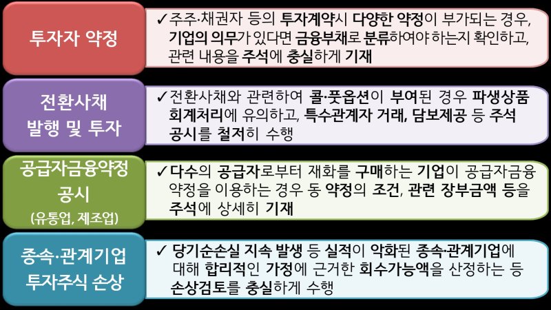 2025년 재무제표에 대한 중점심사 회계이슈