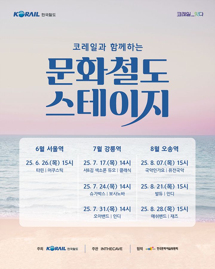 코레일, 청년 아티스트와 함께 '철도역 음악회' 개최