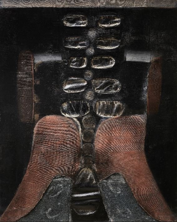 박서보, 〈원형질(原形質) 1-62〉, 1962, 캔버스에 유화 물감, 163×131cm *재판매 및 DB 금지