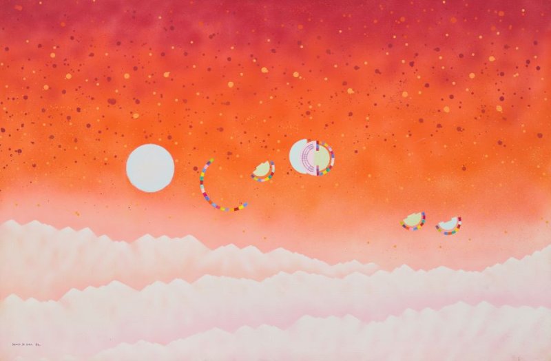 이성자, 〈극지로 가는 길 83년 11월〉, 1983, 캔버스에 아크릴릭 물감, 129×194.5cm, 국립현대미술관 이건희컬렉션 *재판매 및 DB 금지