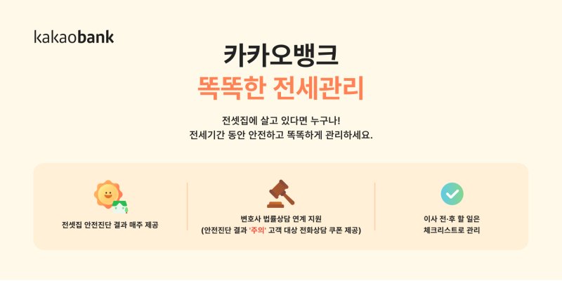 "우리집 전세금 괜찮겠지?"...카카오뱅크, '똑똑한 전세관리 서비스' 이용자 10만명 돌파