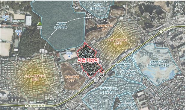 동작구 상도동 구릉지에 551가구 공동주택 조성