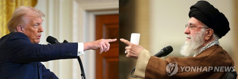 트럼프 대통령(왼쪽)과 하메네이 이란 최고지도자 (출처=연합뉴스)