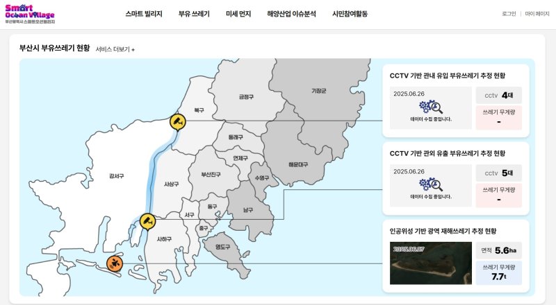 부산 해양환경 정보 한눈에...스마트오션빌리지 서비스 개시