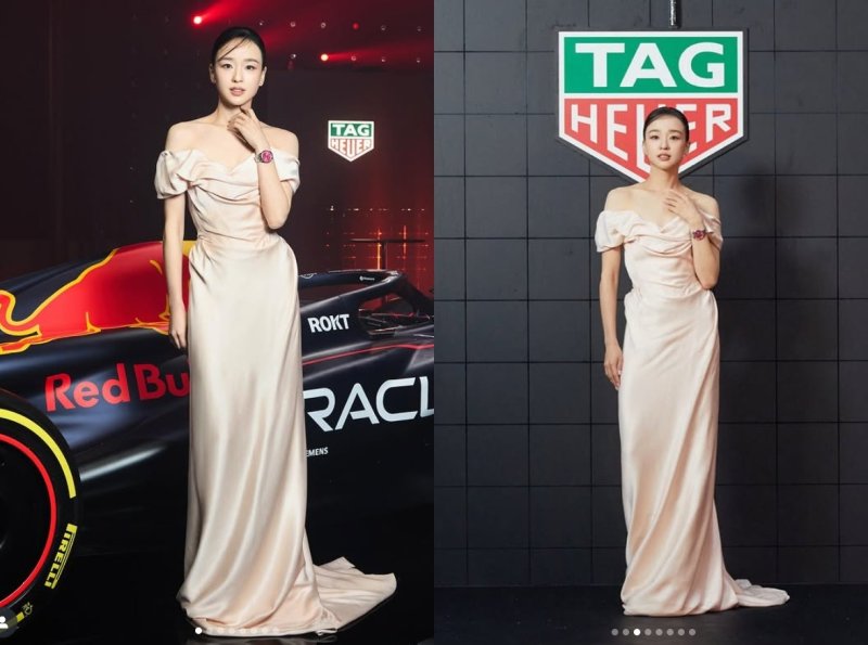 '금융인♥' 손연재, 우아한 드레스 자태…요정 미모 여전