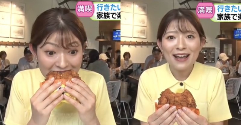 [바카라사이트 카지노사이트] 바카라사이트 카지노사이트의 대표 메뉴인 '튀김소보로'를 맛보는 일본인 리포터. (출처=STV) *재판매 및 DB 금지