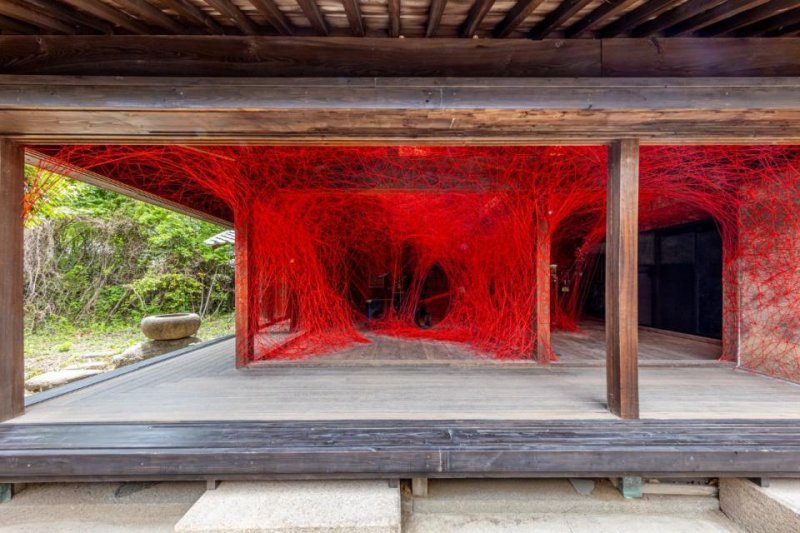 데시마 섬에 자리한 치하루 시오타의 섬의 기억(Memory of Lines)(Shintaro Miyawaki 제공)